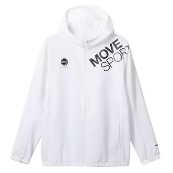 Descente SUNSCREEN TAIKYU Толстовка с капюшоном на молнии с функцией охлаждения, эластичная, водоотталкивающая, устойчивая к выцветанию, для тренировок, бега, белая, 4 л [Move Sports] Джерси/Кросс белый