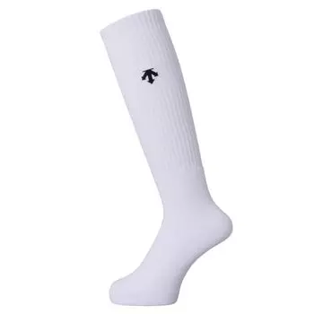 Descente Volleyball Socks, One Point, Men s, Women s, Classic, Unisex, WBK (DVB-8124B), 23.0-25.0 cm