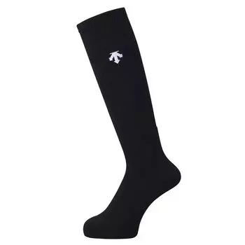 DESCENTE Volleyball Socks with and Classic Black Sizes One-Point Design, Men s Women s, Design, Unisex, (DVB-8124B), 23-25
