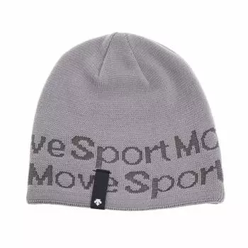 DESCENTE Вязаная шапка DWBQJC61 GRY Мужская Лыжная/Сноубордическая (Серый/FF) серый