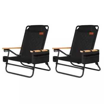 DesertFox Кемпинг Откидывающийся Уличный Спинка Угол Регулируемый в 4 Низких Стулах с Охладителем Легкий Вместимость Для Стула STTJBB, Стул, Стул, Уровни,