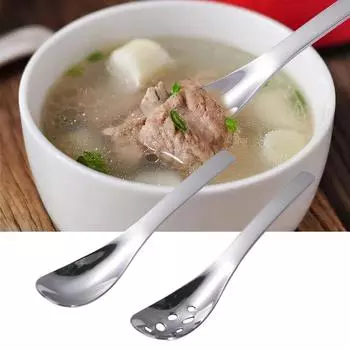 Десертная ложка из нержавеющей стали Серебряная шумовка Кухонная утварь Дуршлаг Ресторан spoon