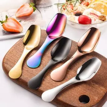 Десертная ложка Сервировочная ложка из нержавеющей стали с эргономичной ручкой Универсальная кухонная утварь для дома