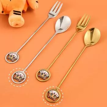 Десертная ложка Удобная прочная 2 цвета Десертная ложка Прочная антикоррозийная ложка для мороженого Ложка для мороженого Десертная вилка для кухни A золотистый