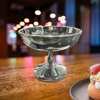 Десертная миска на ножке, фотореквизит из нержавеющей стали, стаканчик для мороженого и пудинга, style B
