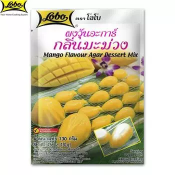 Десертная смесь агара со вкусом манго Lobo, без добавления консервантов/ на 4-6 порций, Тайский десерт 130 г 130 g