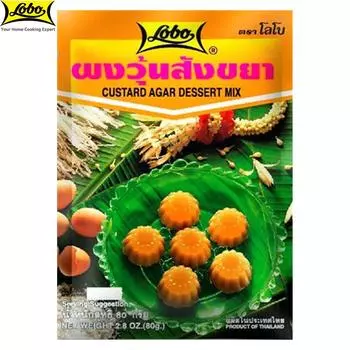Десертная смесь Lobo Custard, без добавления консервантов и красителей / на 4-6 порций, тайский десерт, 80 г 80 g