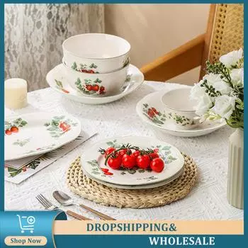 Десертная тарелка Антикварный рельефный настольный декор Чистая красная креативность для завтрака, блюд для закусок, кухонных мисок, подносов для хранения, домашней тарелки