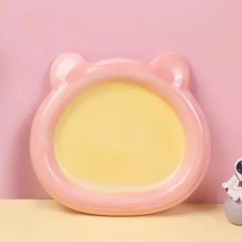 Десертная тарелка для красоты, украшение домашнего рабочего стола, красочная миска, демонстрационная тарелка для дизайна ногтей, миска для кошек, керамическая миска для зерна diameter 15cm