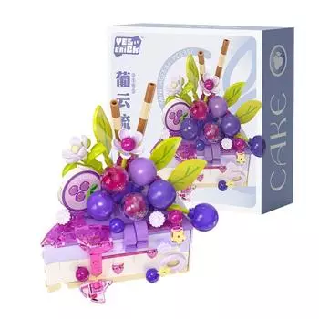 Десертные строительные блоки ручной работы Модель для сборки торта на день рождения Забавные блочные игрушки 1