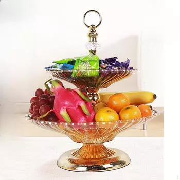 Десертные тарелки Европейский поднос Подставка для кексов Тарелки Сервировочная чаша Фруктовая ваза Дисплей для сухих продуктов