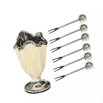 , Десертные вилки с чашкой для хранения, Вилки для еды, Подставки для аксессуаров, Рестораны, Свадьбы белый