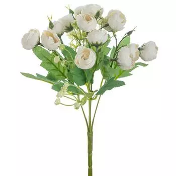 Дешевые искусственные цветы шелковые чайные бутоны розы свадебный сад букет невесты фестивальный венок украшение вазы домашняя комната искусственный пион 2pcs белый