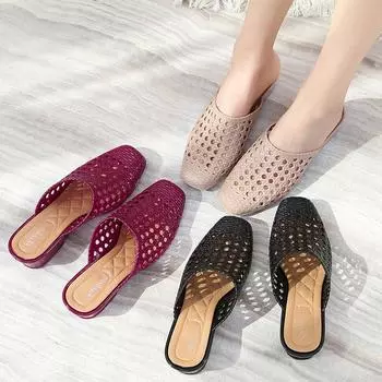 Дешевые летние модные женские тапочки с противоскользящим покрытием, повседневные сандалии на возвышении 36 светло-коричневого