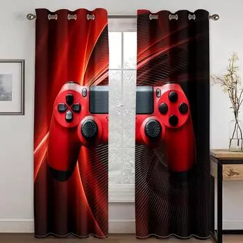 Дешевые современные видеоигры для детей 2 шт. Бесплатная доставка роскошные детские шторы для гостиной спальни украшения на распродаже 100W130H(CM)40x51in&Hook