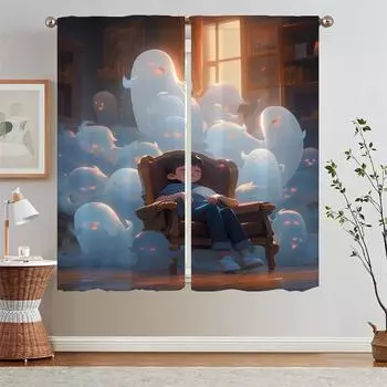 Дешевые вещи с бесплатной доставкой для домашнего интерьера Шторы Blackout Phantom World Grace Youth Room Шторы Предложения Раздел W50xH70cmx2pcs-CL