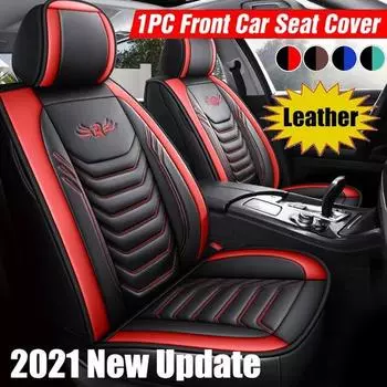 Дешевый роскошный обновленный чехол из искусственной кожи, полный чехол на переднее сиденье, водостойкий, прочный, дышащий, универсальный протектор, подушка на переднее сиденье чёрный