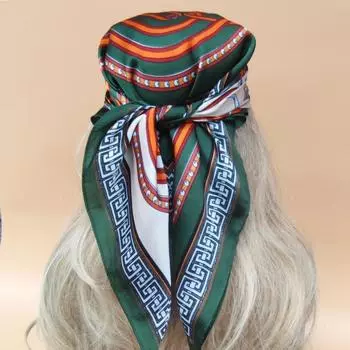 Design Popular Silk Hijab The Four Seasons Luxury Scarves New 2023 Style 70X70CM Headscarf Women Beach Sunscreen Square Kerchief 70X70CM
