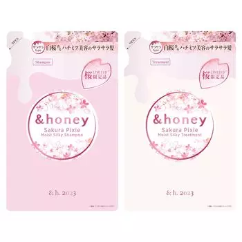 Design Sakura 2024 Pixie Moist Silky White Sakura Shampoo Treatment Refill Pair Set Set [Limited Limited] &honey Shampoo/Conditioner