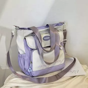 Design Sense Girl Student Tote Bag Female High School Tuition Crossbody Bag Newborn Large Capacity Class Bag