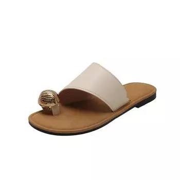 Design sense niche black beach sandals slippers women s outer wear summer new flat sandals 35