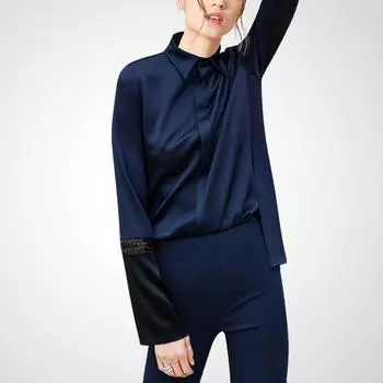 Design Sense Niche Normcore Bag Trendy Plaid Shirt Navy L