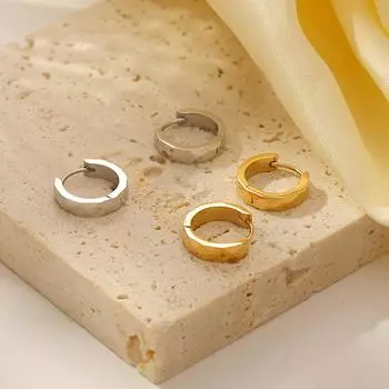 Design Sense Retro Style Light Luxury High Sense Niche Earrings Women s Plain Ring Earrings