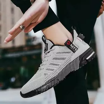 Design Winter Shoes Men Chsussures Beach Tennis Shock Absorber Sneakers Air Without Heel Men s Winter Shoes Hot Style Tennis 40 серый