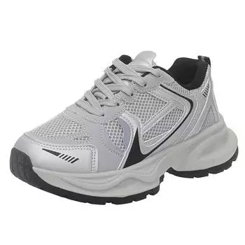 Дизайн Женские Массивные Кроссовки Удобная Широкая Подошва Платформа Женские Туфли-Хлеб Модные Повседневные Спортивные Туфли 36