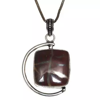 Designer Jasper Gemstone Handmade Women s Unisex Silver Jewelry Pendant 2