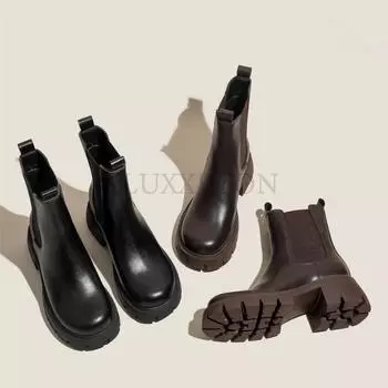 Designer Macaron Boots Fashion Anti -Skating Water Shoes Female Adult Rain Shoes Wear Coarse Hand Sneakers Female Boot 35 коричневый