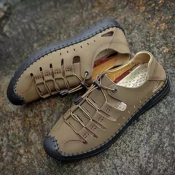 Designer Men s Shoes Summer Men s Sandals Trend Outdoor Sandals for Man Original Brands Shoes Man s Leather Sandal Trending 43