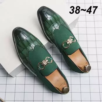 Designer Mens Italian Loafers Fashion Luxury Casual Metal Buckle Fast Ship Business Formal Wedding Dress Gentleman Shoes for Men 6