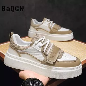 Designer Mesh Breathable Shoes Man Fashion Soft Lightweight Skateboard Sneakers Retro Color Block Summer Loafers Shoes Trend 39