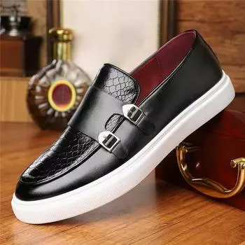 Designer New Men s Black Brown Patent Leather Business Casual Shoes Male Monk Strap Loafers Walking Sneakers Zapatos Hombre 39