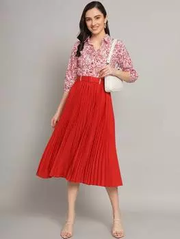 Дизайнерская праздничная одежда, верхняя туника, одежда в стиле вестерн, женское платье-трапеция, фиолетовое платье, топ-курта XS красный