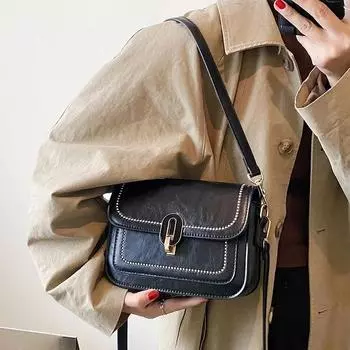 Дизайнерские ретро сумки через плечо для женщин, новая мода, лакированная кожа, французская высококачественная маленькая дамская сумочка