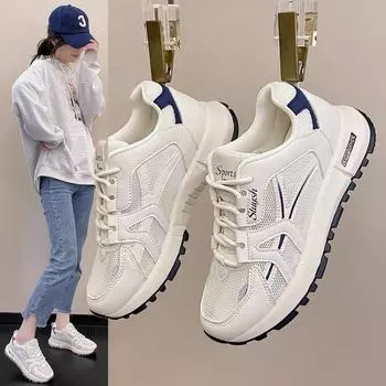 дизайнерская обувь 2024 Женская весна осень мода белые дышащие вышитые цветы шнуровка повседневные кроссовки Zapatos De Mujer 35 хаки