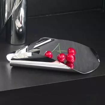 Designer Stainless Steel Geometric Triangle Curling Tray Fruit Plate Ornaments Model House Sales Office Art Decorations