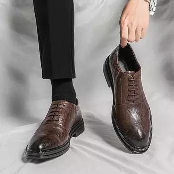 Designer style fashion Large size men s shoes Business Shoes For Man Brand Footwear Men s Casual Shoes Simplicity Classic 38 чёрный