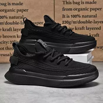 Designer summer and autumn Guochao high-quality fly-woven breathable sports board shoes tide and low-top lace-up outdoor casual shoes 39 коричневый