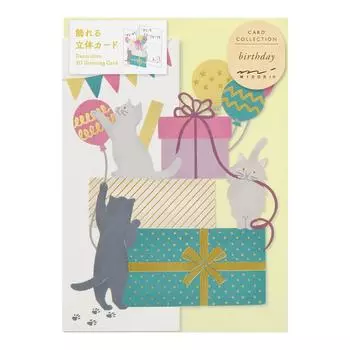 DESIGNPHIL MIDORI Card 3D Pattern Подарочный шаблон на день рождения 88673006