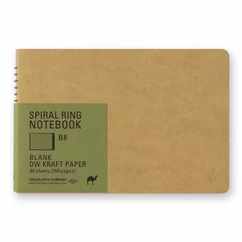 DESIGNPHIL Travelers Company Note Spiral Ring B6 Plain DW Craft Camel 15249006