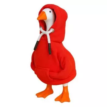 Desk Goose Hoodie 7-Inch Goose Statue Outfit Miniature Hoodie with Drawstring Clothes for Desktop Goose Table Decoration