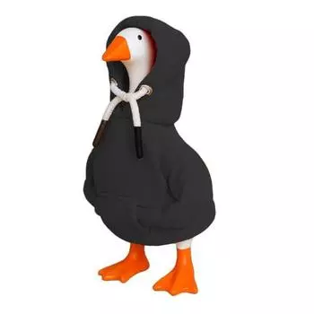 Desk Goose Hoodie 7-Inch Goose Statue Outfit Miniature Hoodie with Drawstring Clothes for Desktop Goose Table Decoration