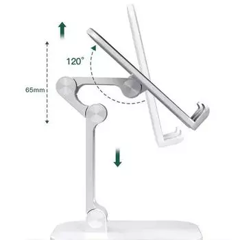 Desk Mobile Phone Holder Stand For IPhone IPad Xiaomi Adjustable Foldable Desktop Tablet Holder Universal Table Cell Phone Stand чёрный