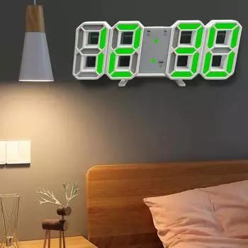 Desktop Alarm Clock 3 Brightness Levels Colorful Led Digital 3D Clock With Date Time Temperature Function красный