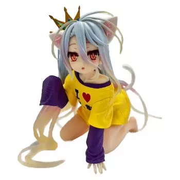 Desktop Cute Figure White Cat Ear No Game No Life 13cm 1 type in total T-shirt ver. Approx.