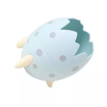 Desktop Dinosaur Egg Pen Holder Lightweight Cute Lovely Pencil Box Cosmetic Makeup Brush Storage Organizer Bucket for green