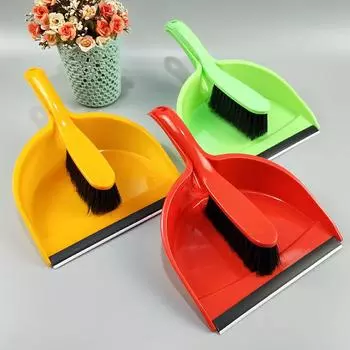 Desktop Mini Broom Cleaning Brush Small Dustpan Office Desk Set Broom Set жёлтый